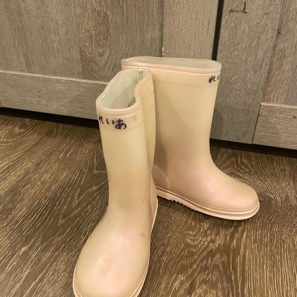 Kids Waterproof Cream Boots